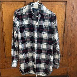 Ralph Lauren Black, Red, and White Plaid Shirt